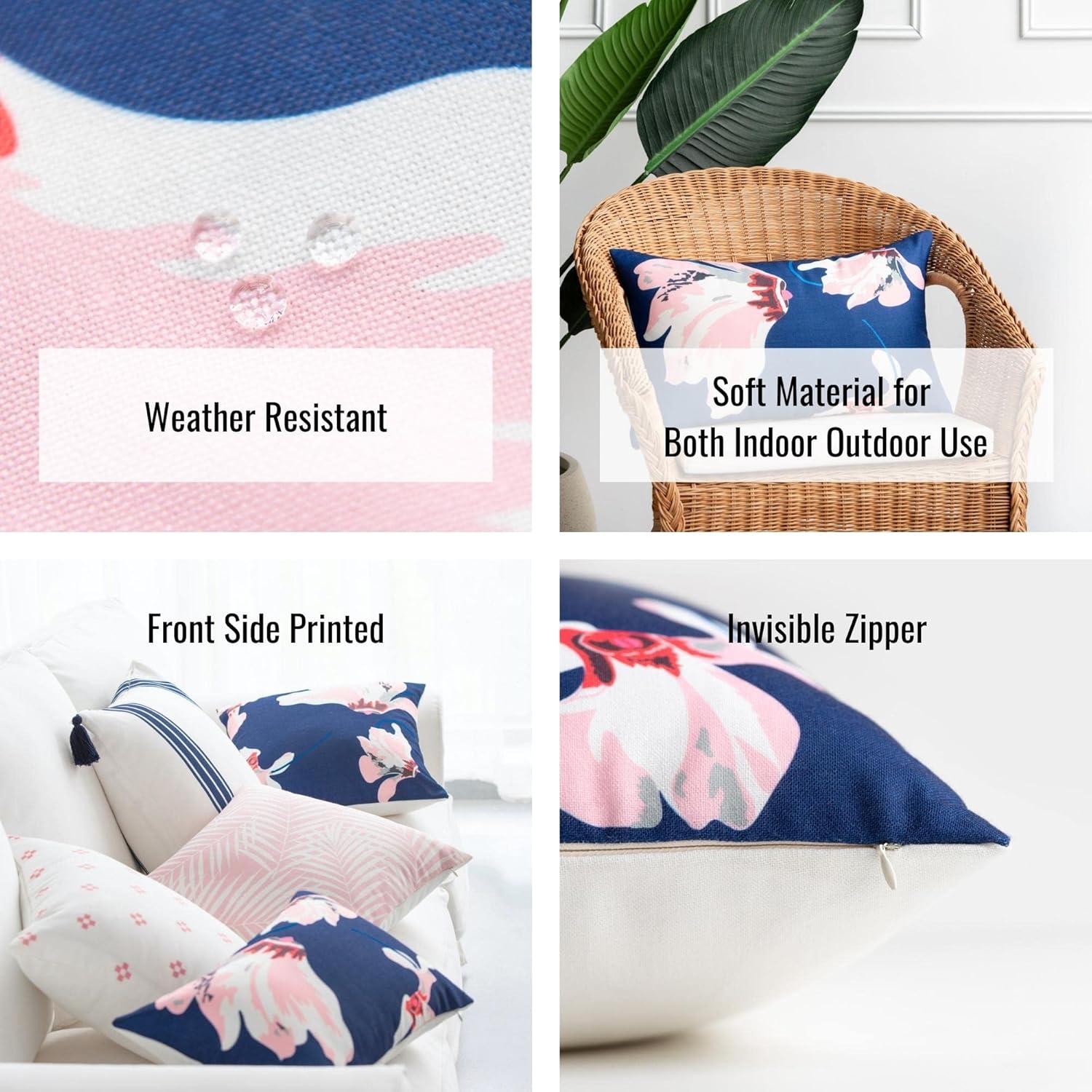 Hofdeco Spring Decorative Throw Pillow Cover ONLY, for Couch, Sofa, Bed, Yellow Floral, 18"x18"