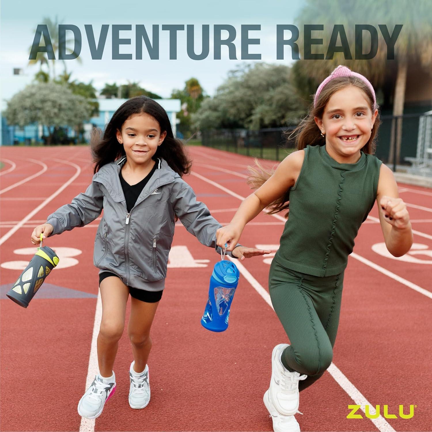 Blue and Yellow BPA-Free Plastic Kids Sports Water Bottle