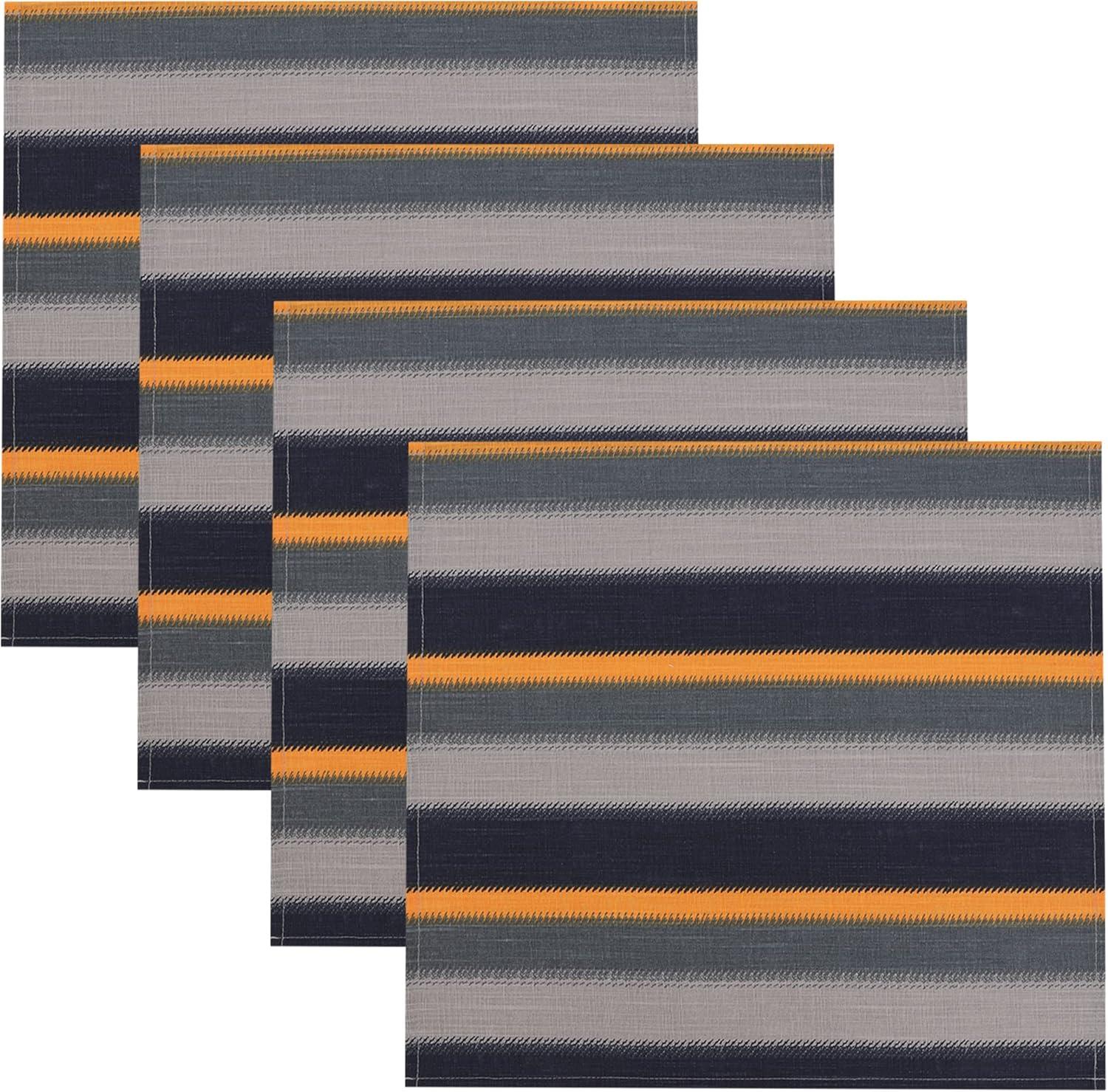 Ruvanti Cloth Napkins Set of 6 Cotton 100%, 18x18 inches Napkins Cloth Washable, Soft, Absorbent. Cotton Napkins for Parties, Christmas, Thanksgiving, Weddings, Dinner Napkins Cloth - Stripes