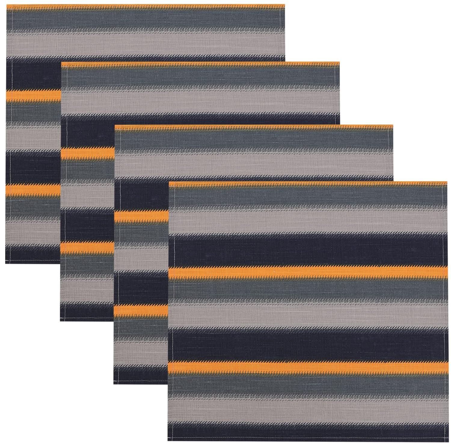 Ruvanti Cloth Napkins Set of 6 Cotton 100%, 18x18 inches Napkins Cloth Washable, Soft, Absorbent. Cotton Napkins for Parties, Christmas, Thanksgiving, Weddings, Dinner Napkins Cloth - Stripes