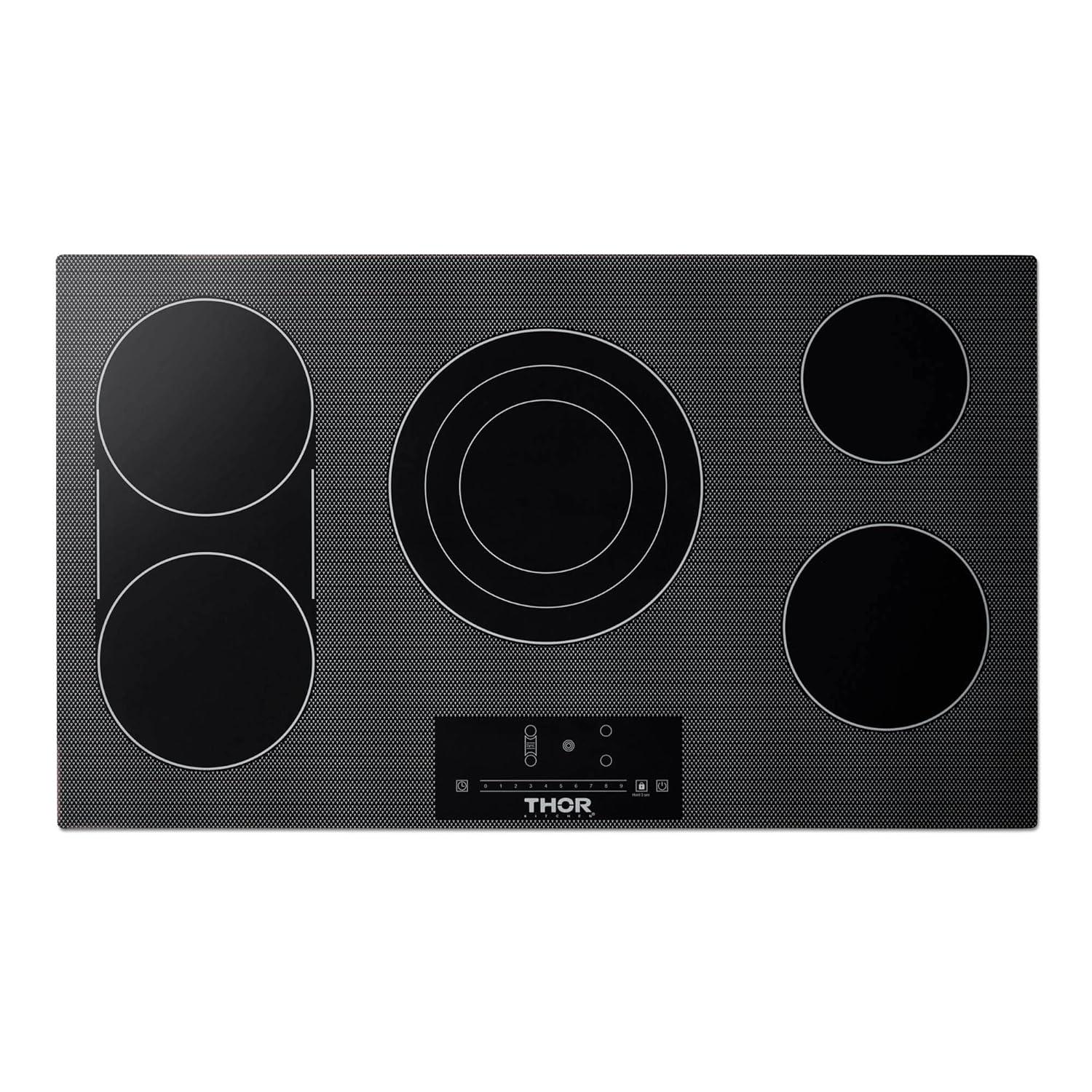Thor Kitchen Tec36 36" Wide 5 Burner Electric Cooktop - Black