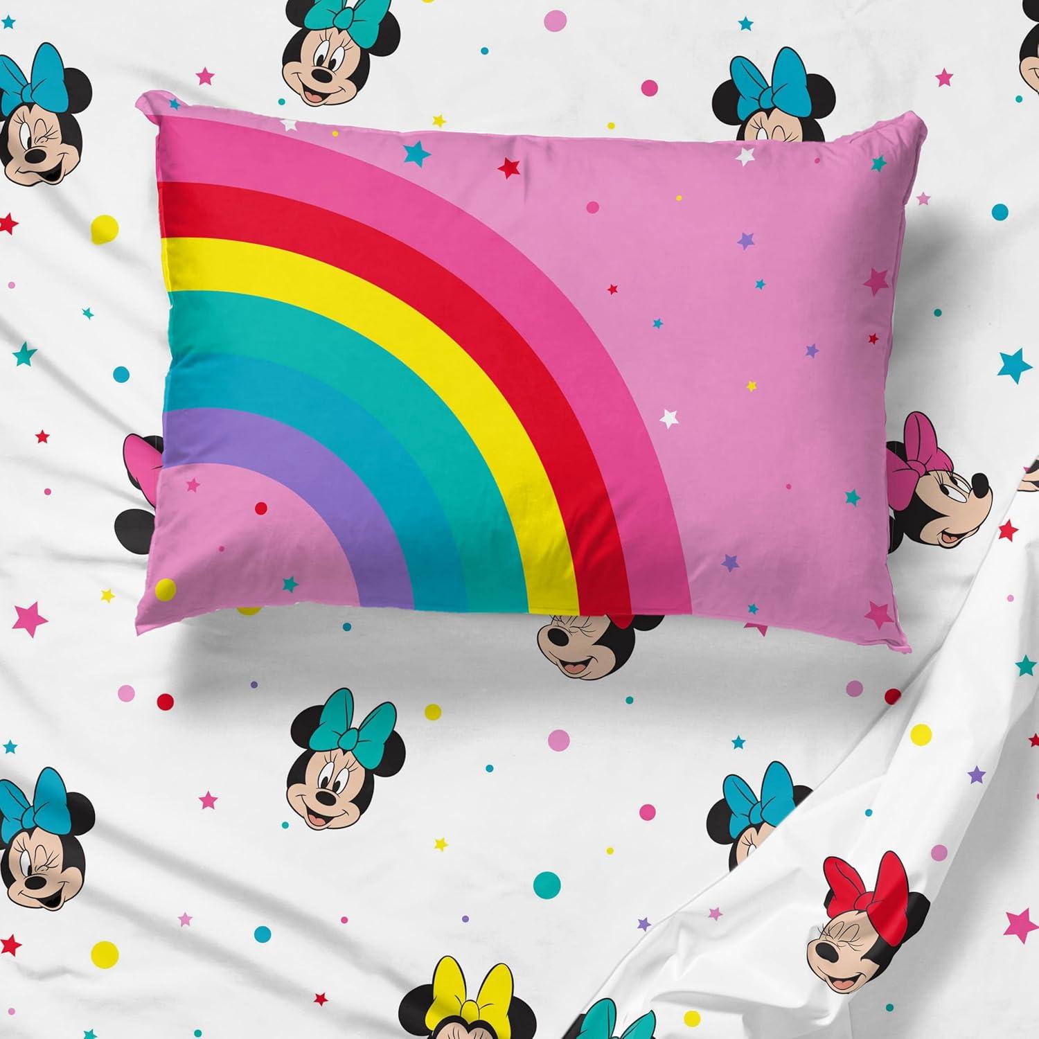 Sunny Side Up Disney Minnie Mouse Rainbow Dots Sheet Set