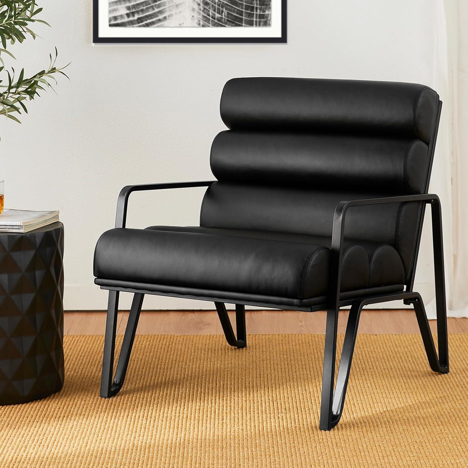 Cacey Faux Leather Armchair