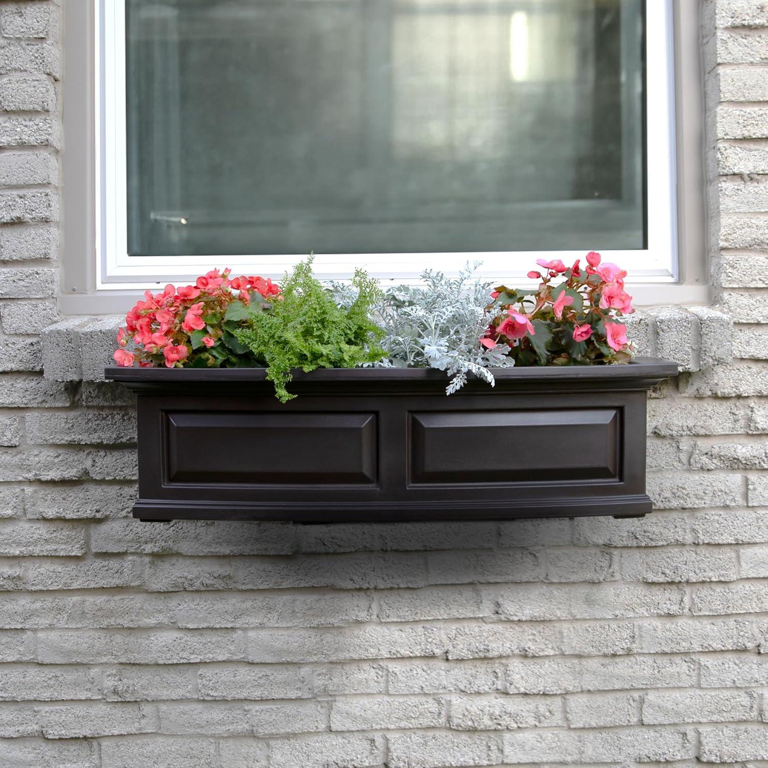 Nantucket Resin Window Box with Water Reservoir