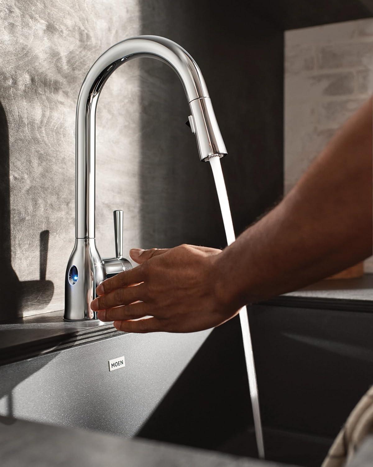 Moen Adler MotionSense Wave Single Handle Pulldown Kitchen Faucet with Power Clean Technology