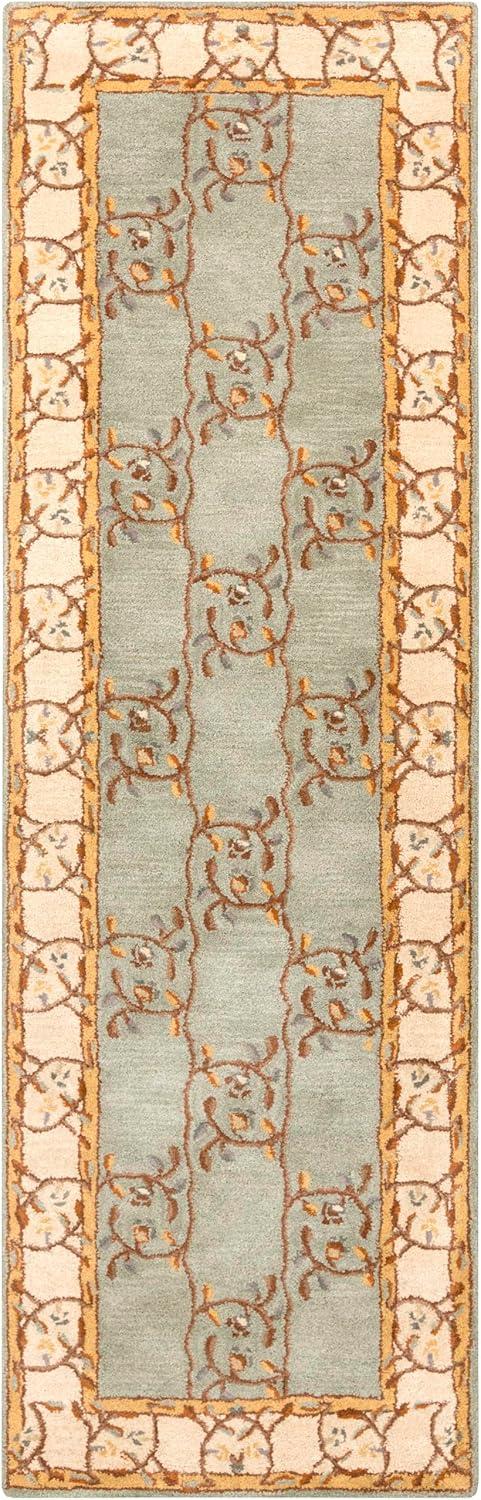 Mark&Day Area Rugs, 3x12 Golden Traditional Sage Runner Area Rug (3' x 12')