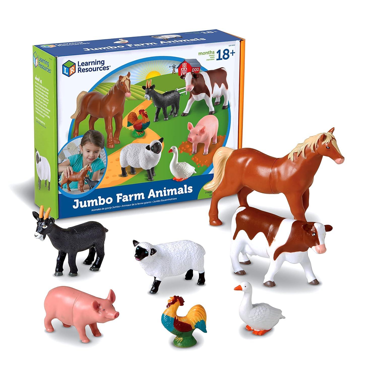 Learning Resources Learning Resources Jumbo Farm Animals, Set Of 7