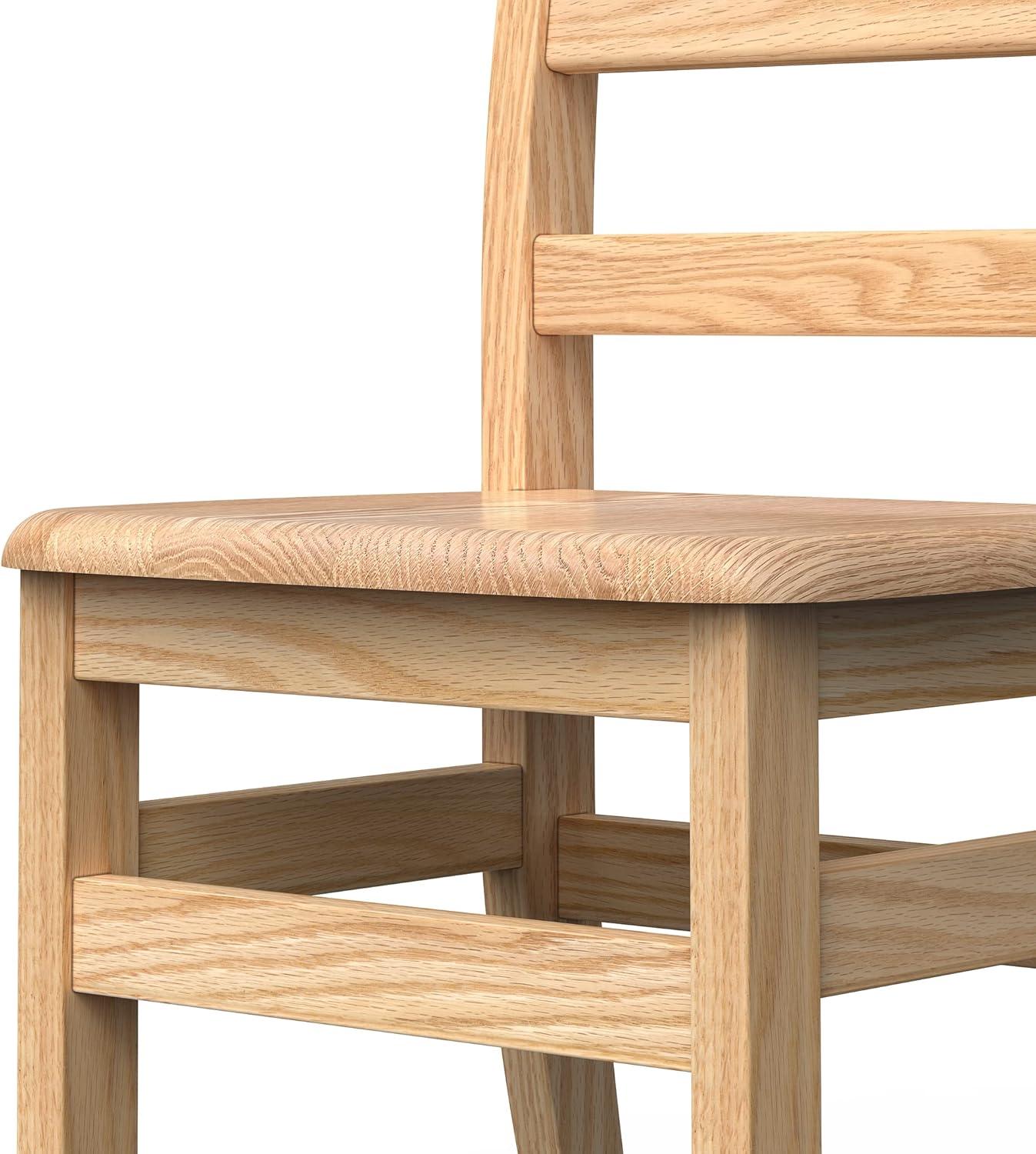 Foundations Little Scholars Sillas Escolares de Madera para Niños Roble Rojo Completamente Ensambladas, Fabricadas en EE. UU., 14", Paquete de 2