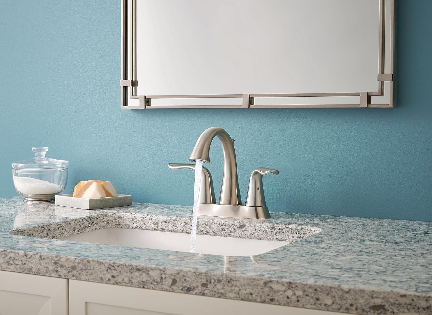 Lahara Centerset Bathroom Faucet with Drain Assembly, 2-handle Bathroom Sink Faucet