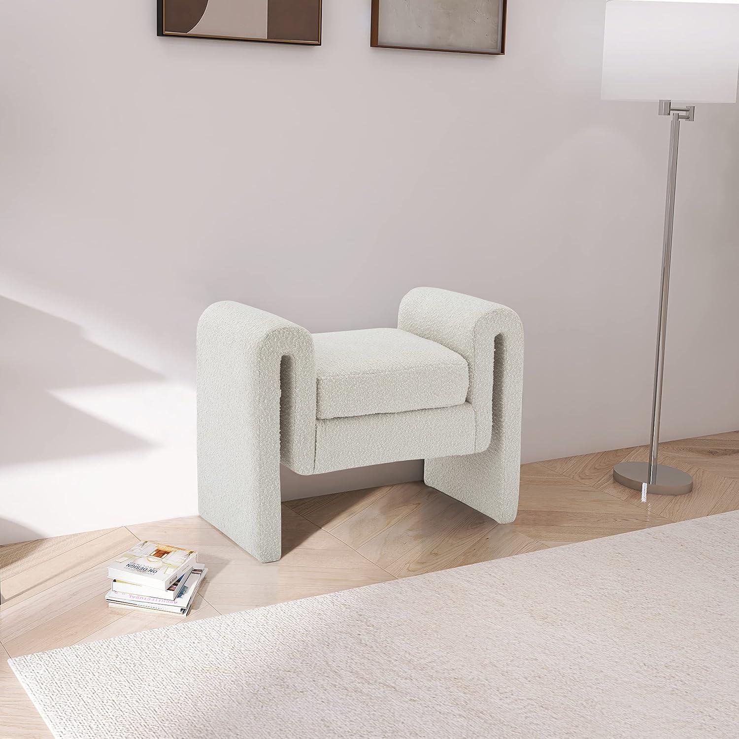 Hobel Boucle Fabric Upholstered Bench