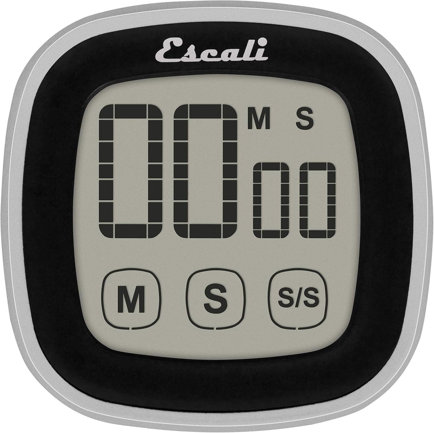 Escali Touch Screen Digital Timer, Black