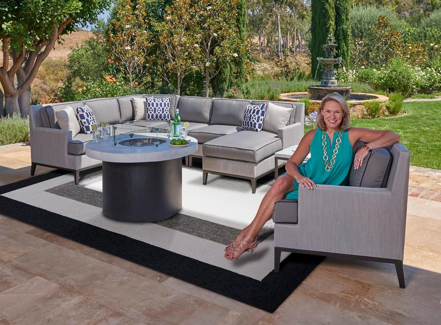 Libby Langdon Rug, 7' Square, Charcoal