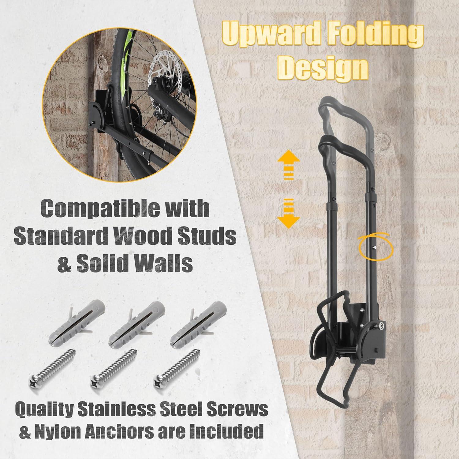 CyclingDeal Bike Wall Mount Parking Storage Rack 20"-29" MTB 700C Road Bicycles
