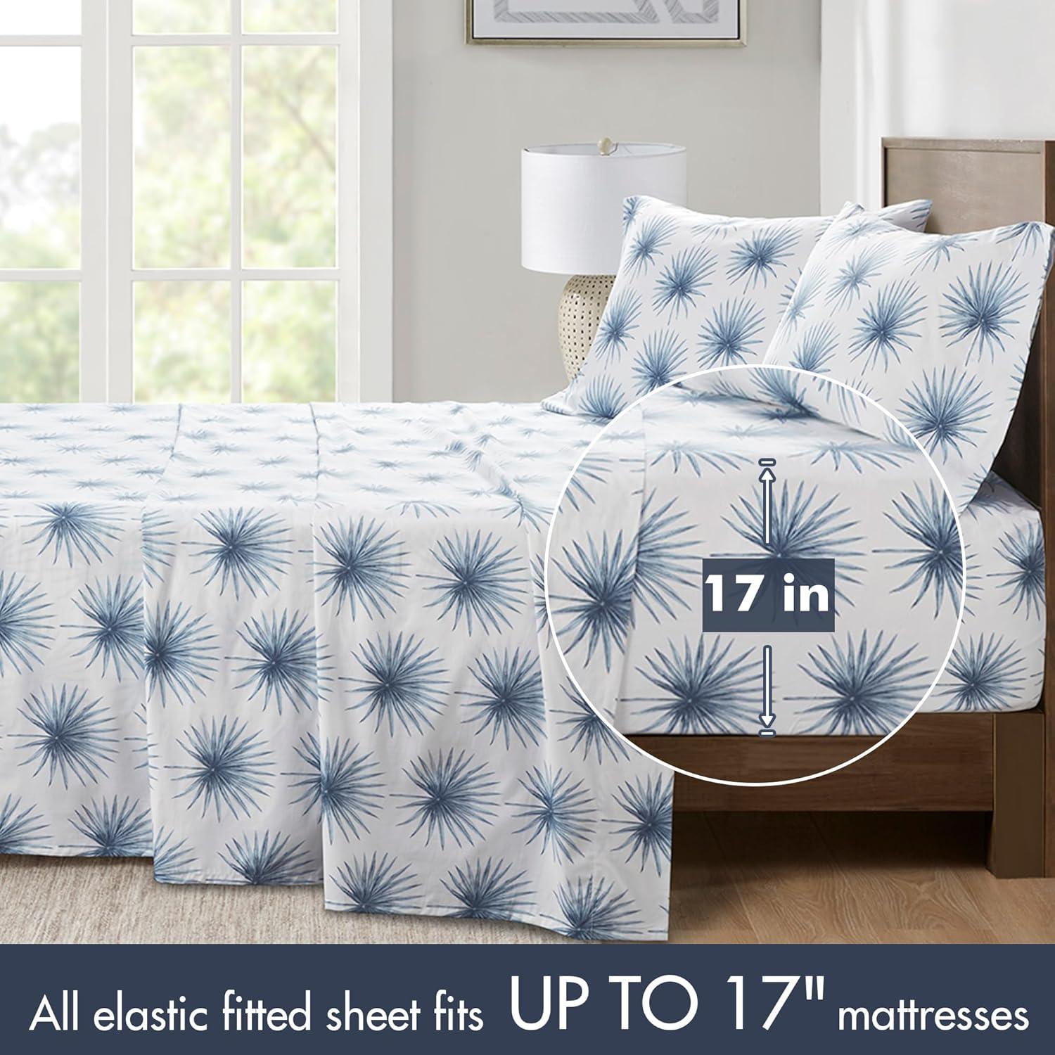 Madison Park Essentials 200 Thread Count Printed Cotton 200 Thread Count Printed 100% Cotton Sheet Set