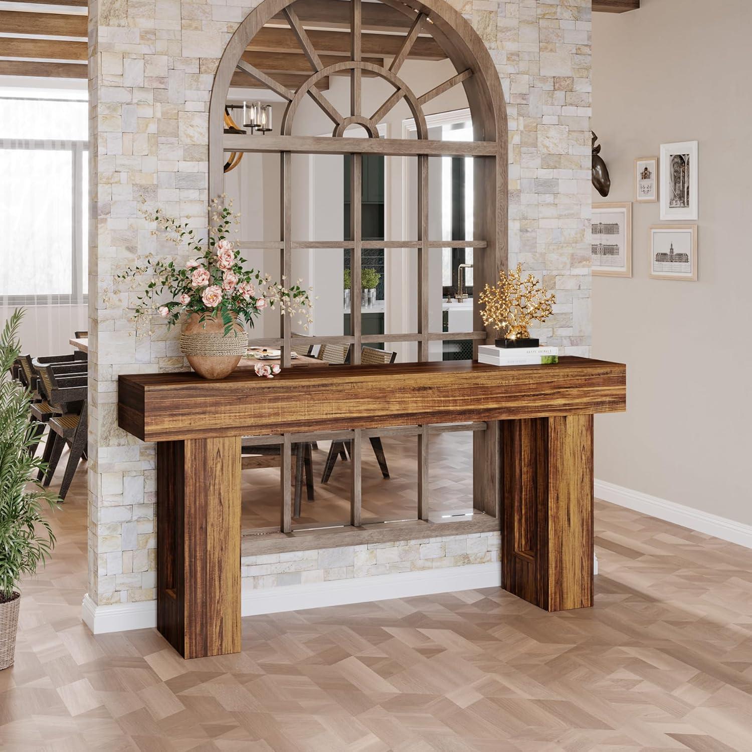 Millwood Pines 63 Inch Long Console Table Farmhouse Sofa Table