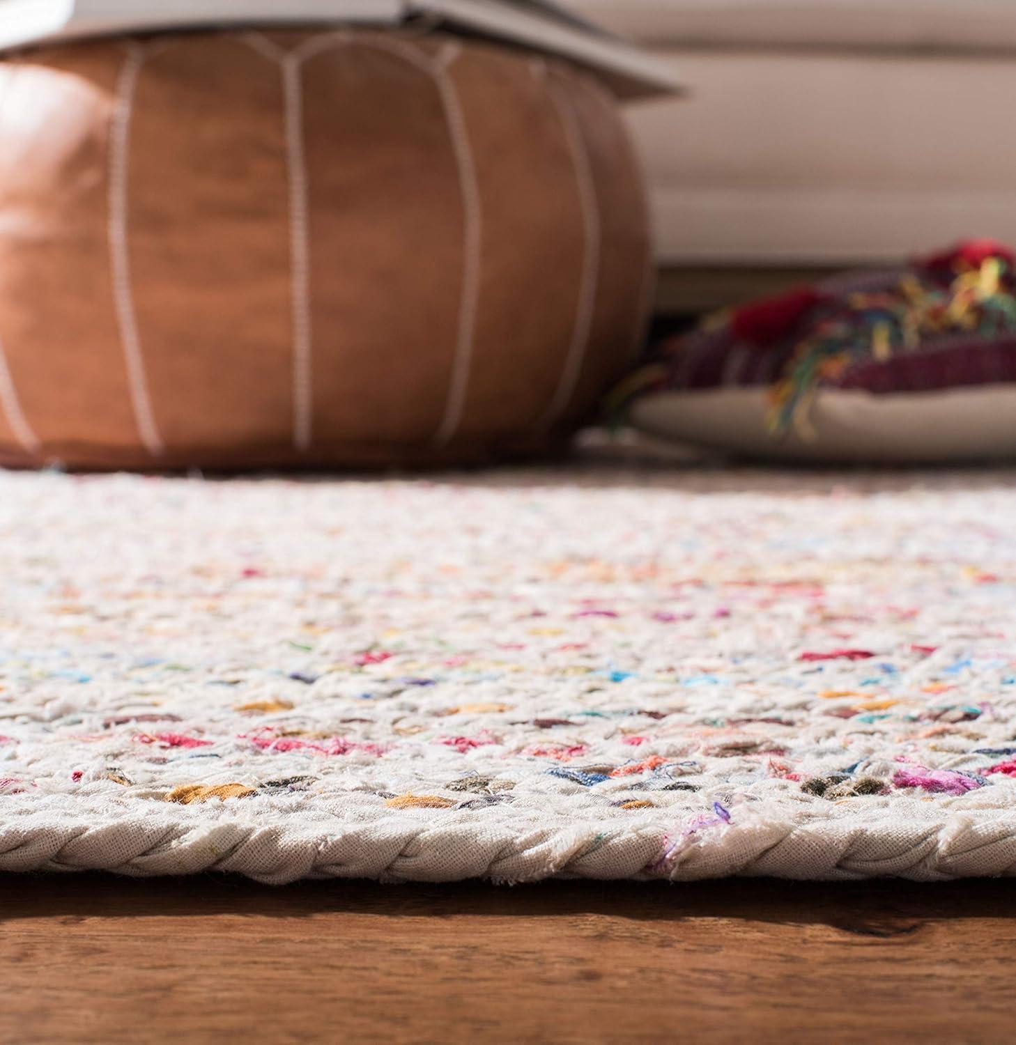 Braided BRD210 Hand Woven Area Rug - Ivory/Multi - 5'x8' - Safavieh.