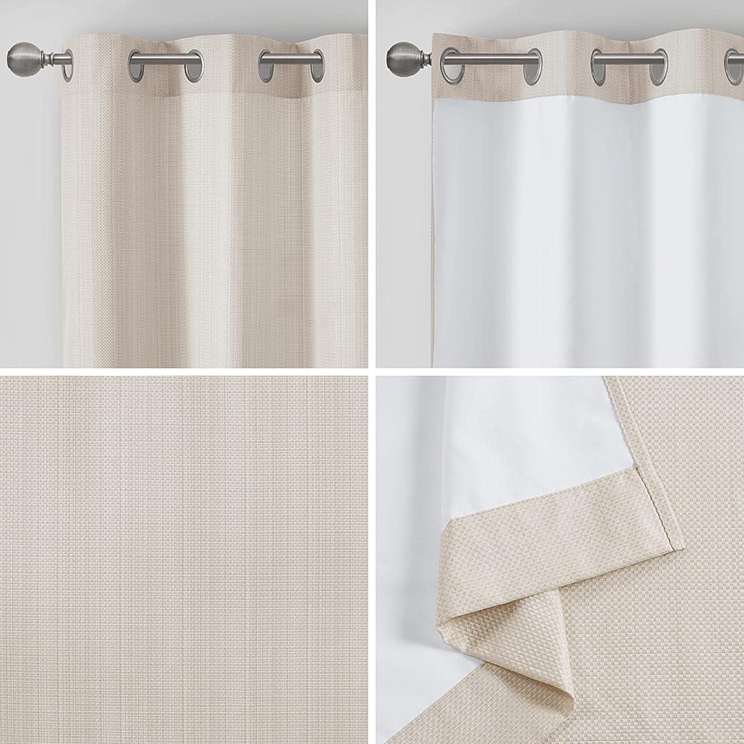 Galen Basketweave Room Darkening Curtain Panel Pair