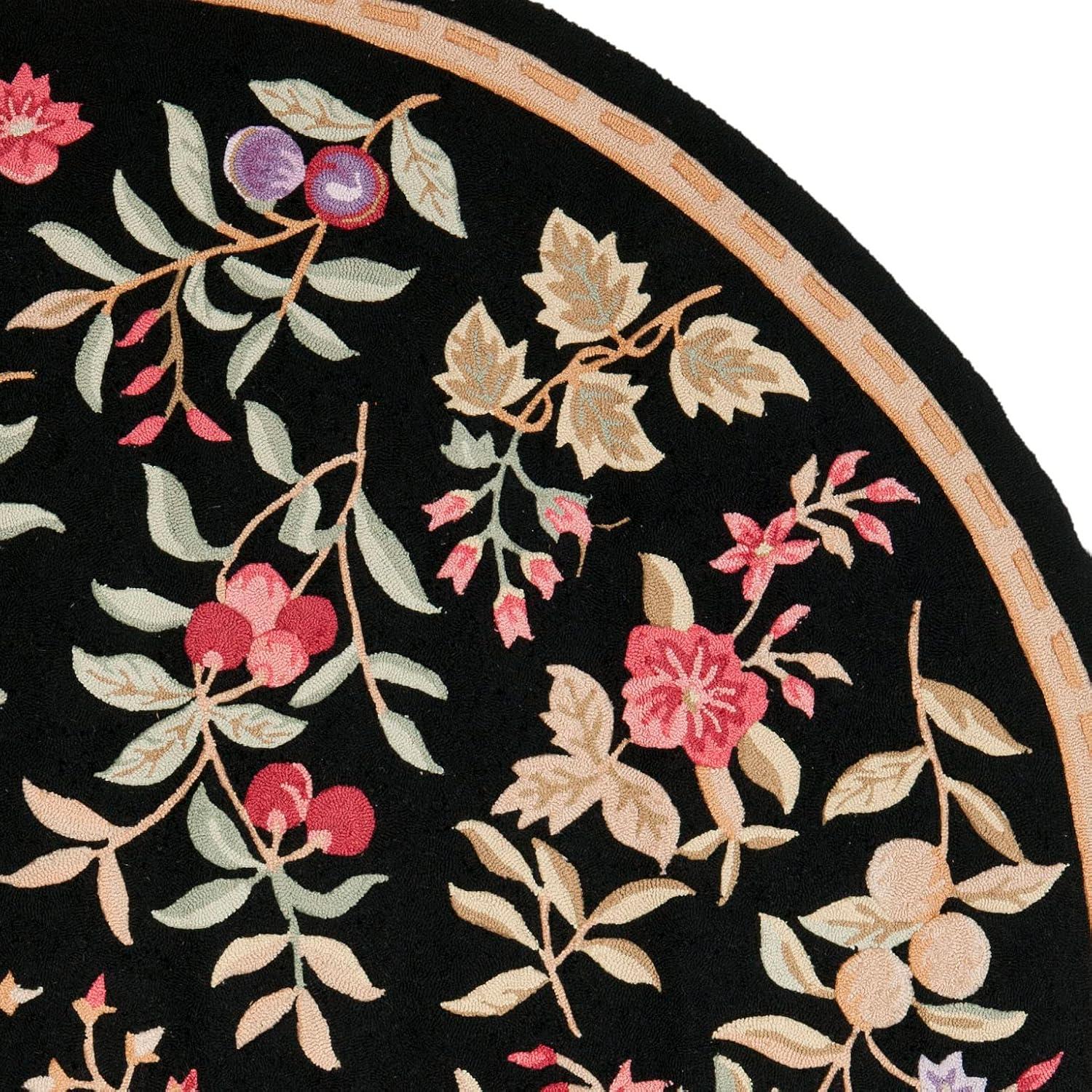 Winston Porter Taran Easy Care Hand Hooked Performance Floral Rug