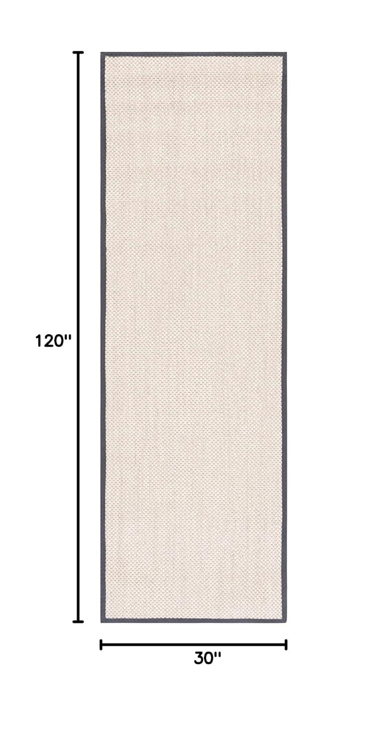 Natural Fiber NF143 Power Loomed Indoor Runner Rug - Marble/Dark Grey - 2'6"x10' - Safavieh.