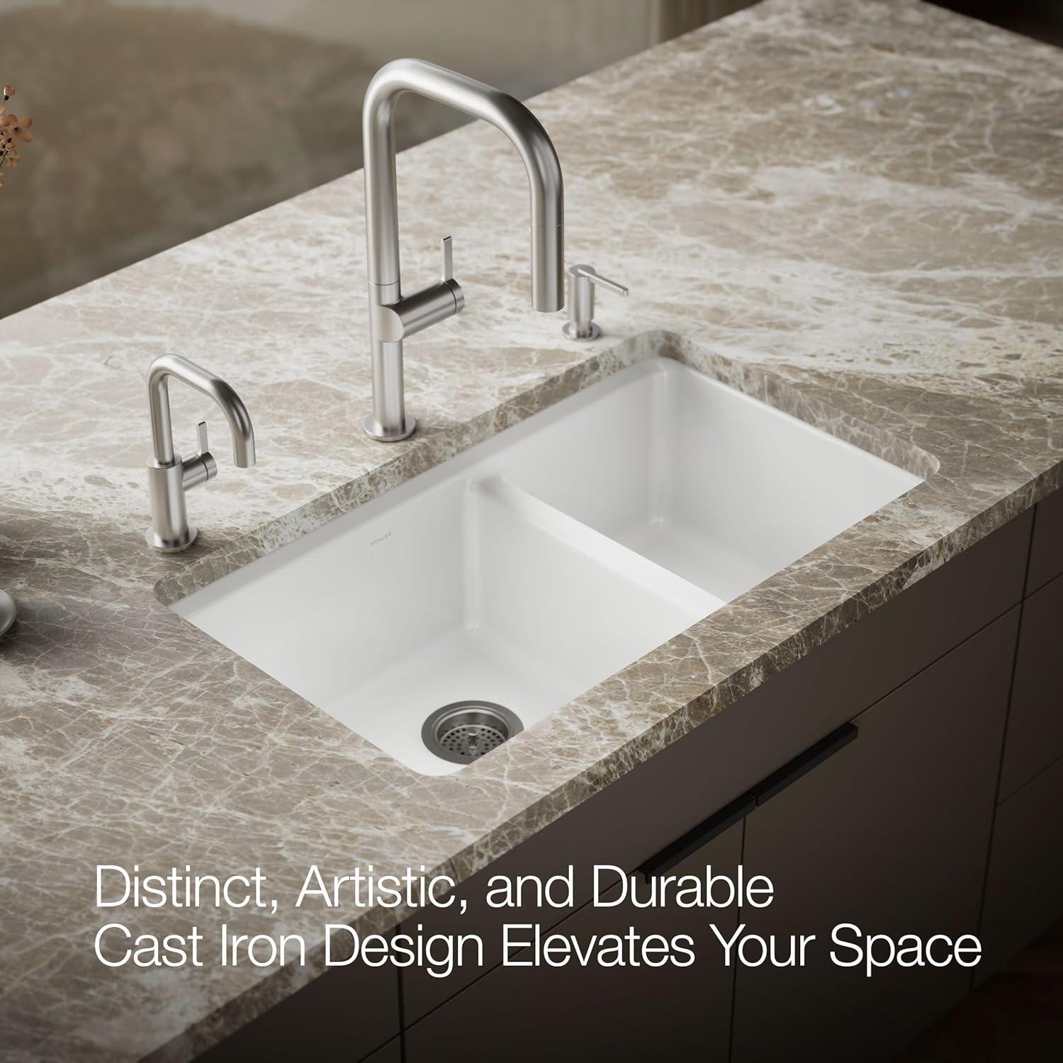 Riverby 33" L x 22" W Double Basin Undermount Kitchen Sink