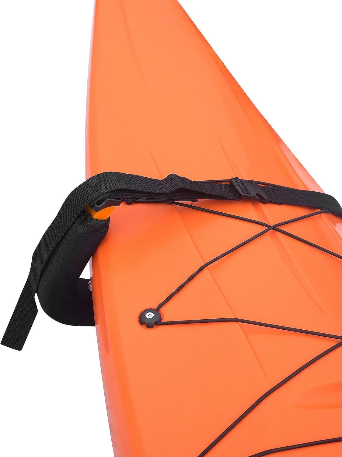 Kayak Storage System - Set of 2 Wall Mount Storage Hangers - 150lb Capacity Rack for Kayaks, Surfboards, Canoes, or Snowboards by Rad Sportz (Orange)