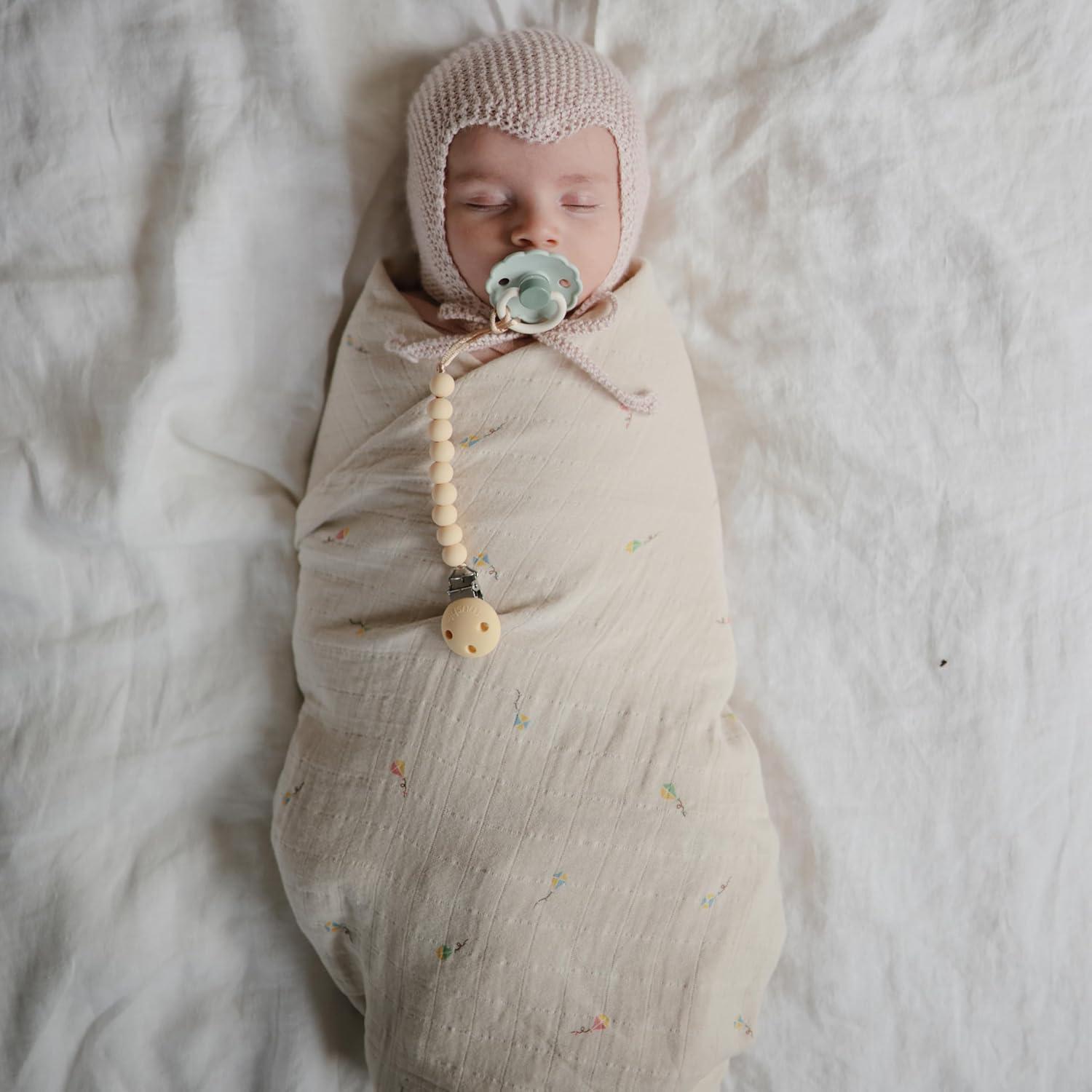 Organic Cotton Muslin Swaddle Blanket Kites One Size