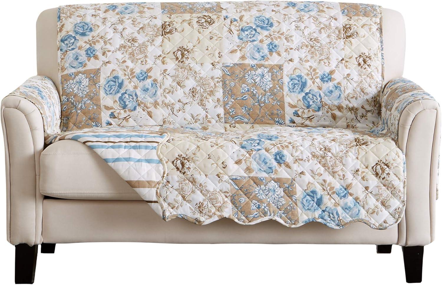 Great Bay Home Floral Patchwork Reversible Furniture Protector