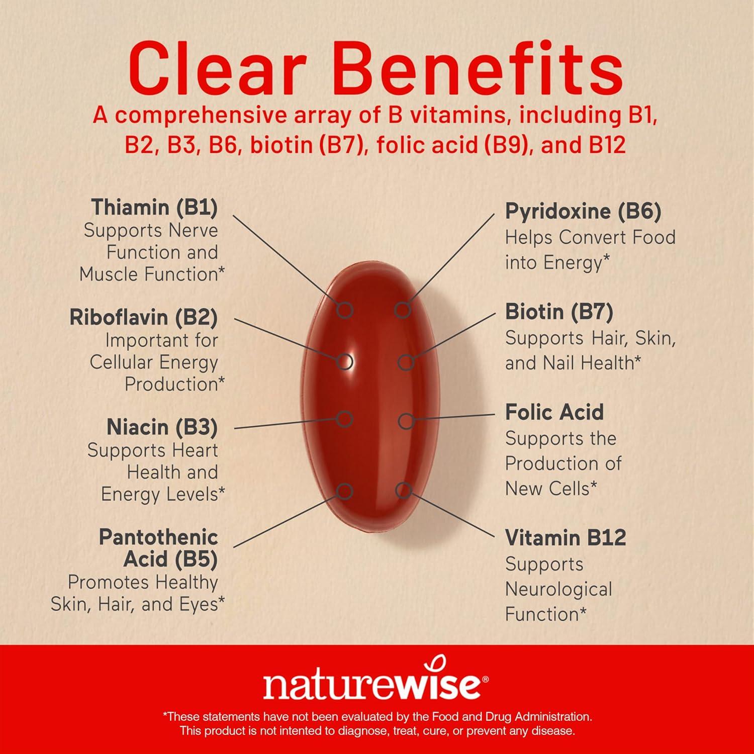 NatureWise Vitamin B Complex - Gluten-Free, Non-GMO - 150 Softgels[150-Day Supply]