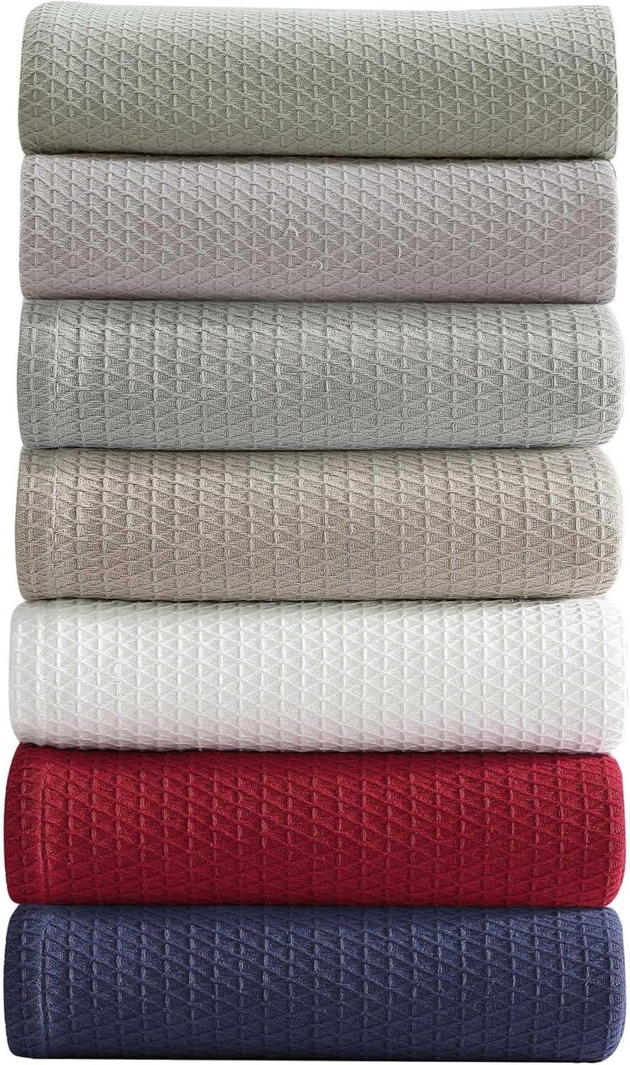 Nautica Nautica Baird Solid Cotton Reversible Blanket