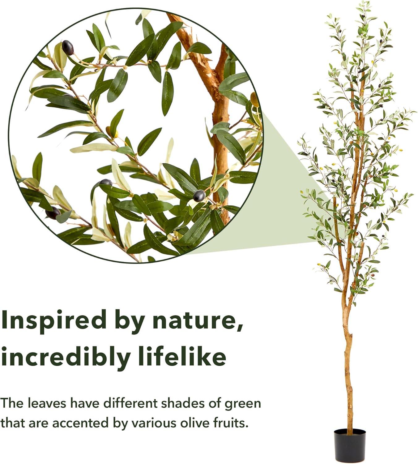 Nearly Natural 82-in Artificial Olive Tree
