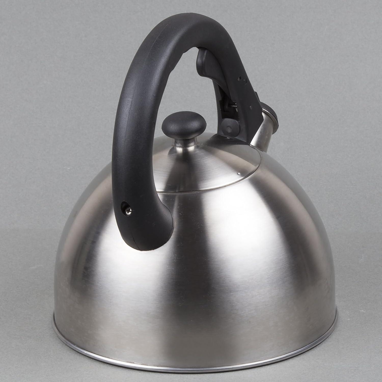 Satin Splendor 2.8 Quart Stainless Steel Whistling Tea Kettle