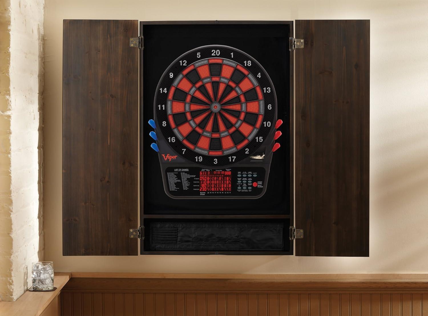 Metropolitan Electronic Dartboard and Cabinet Set with Darts