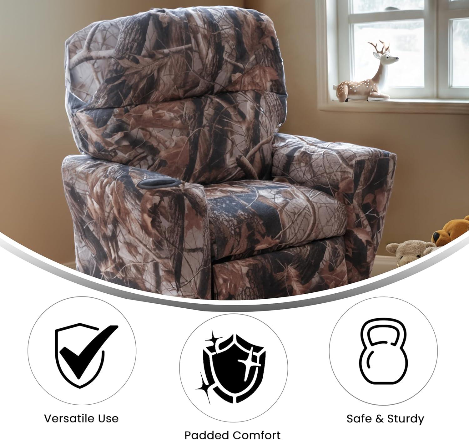 Flash Furniture Contemporary Kids Recliner with Cup Holder