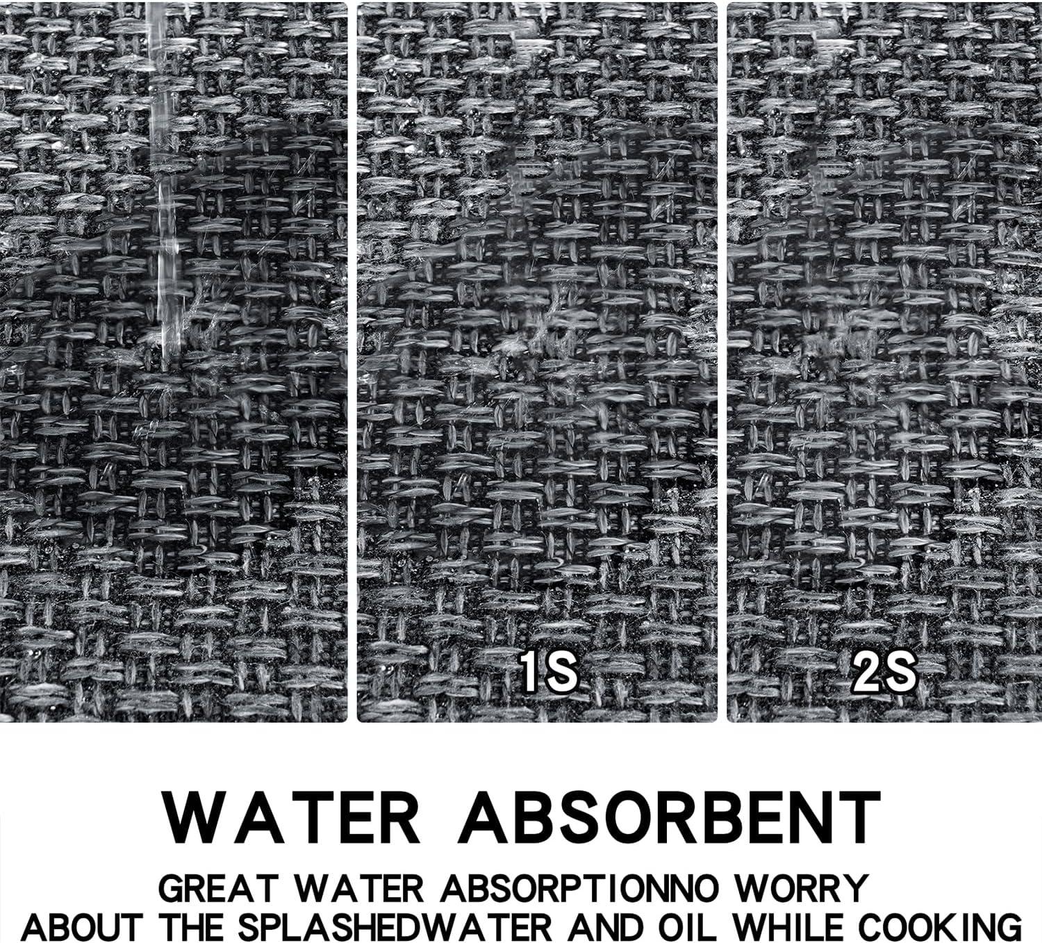 Kitchen Mat Set of 2 PCS, Cushioned Non Slip Rugs for Kitchen Floor, Absorbent Runner Comfort Standing Mats Washable for Kitchen, Office, Home (Brown, 17.3"x47"+17.3"x30")