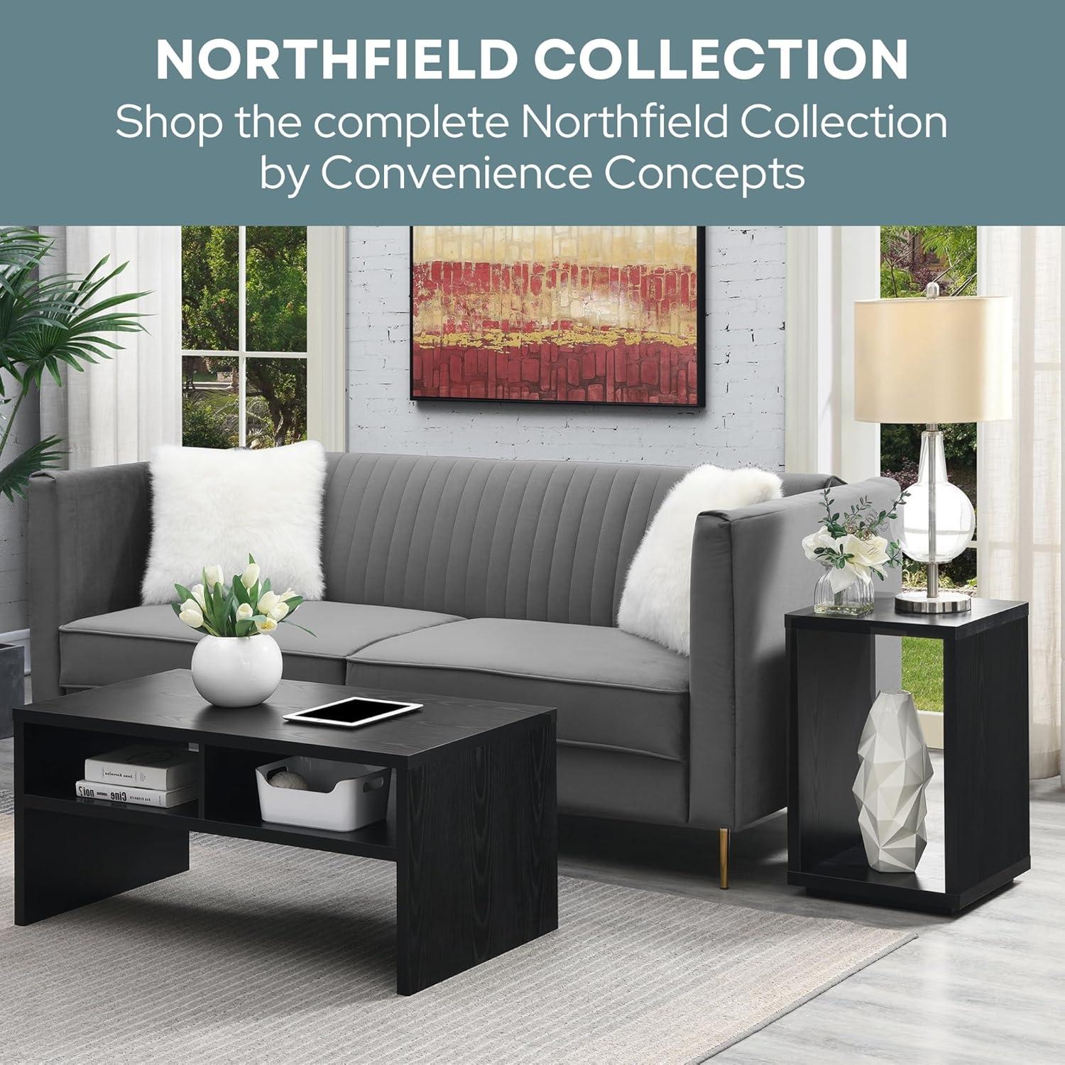 Convenience Concepts Northfield Hall Console in Black Wood Finish