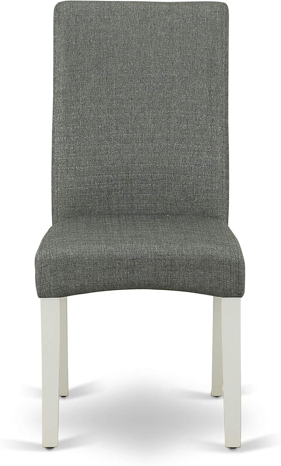 East West Furniture Vancouver 9-piece Wood Dining Set in Linen White/Gray