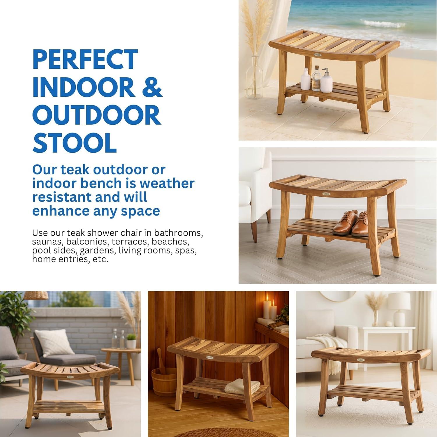 Harmony Teak Shower Bench, DecoTeak, Teak Shower Bench, Teak Shower Stool, Teak Bench Shower, Teak Wood Shower Bench, Teak Shower Seat, Wooden Shower Bench, Teak Shower Chair