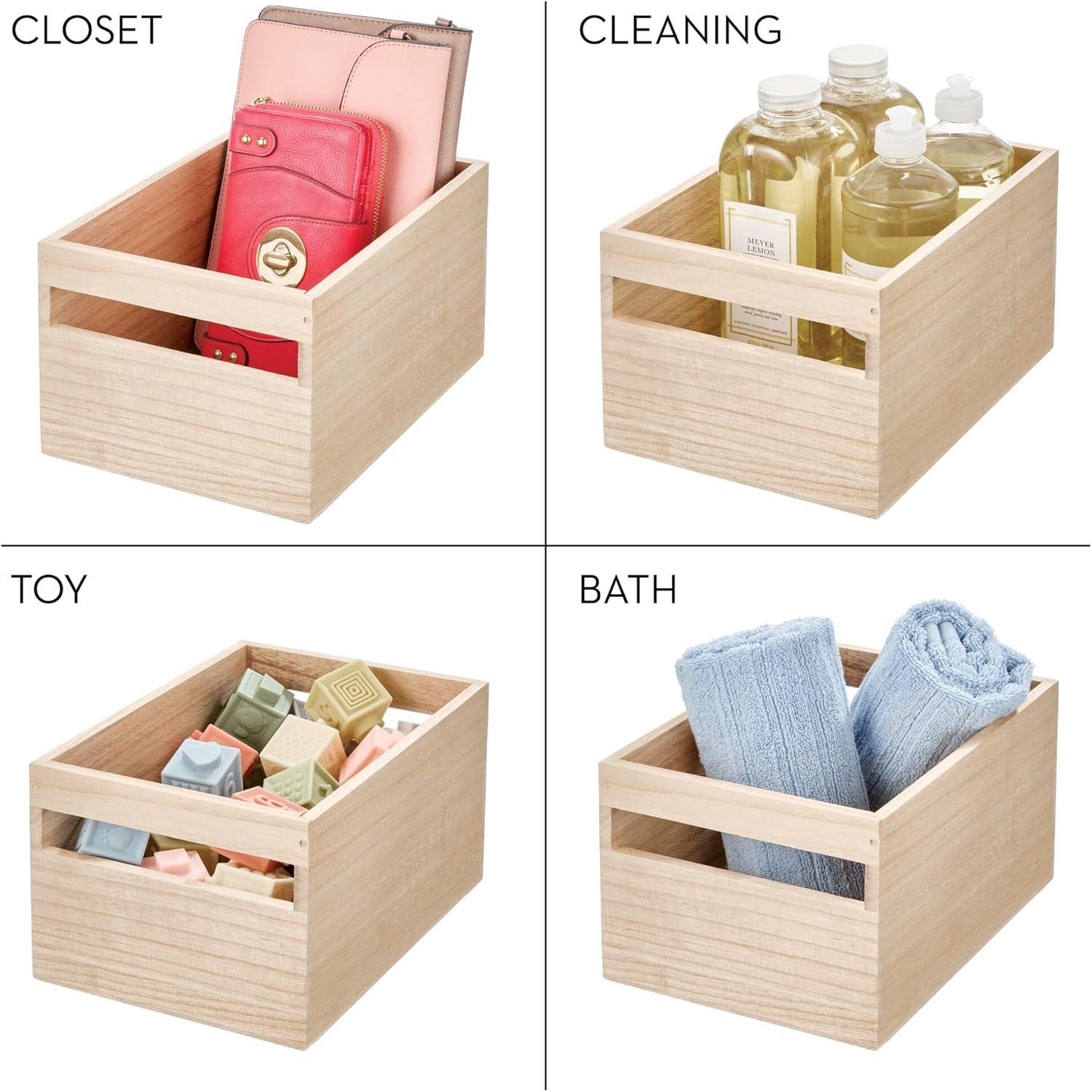 Paulownia Wood Eco 250 Oz. Food Storage Container With Handle