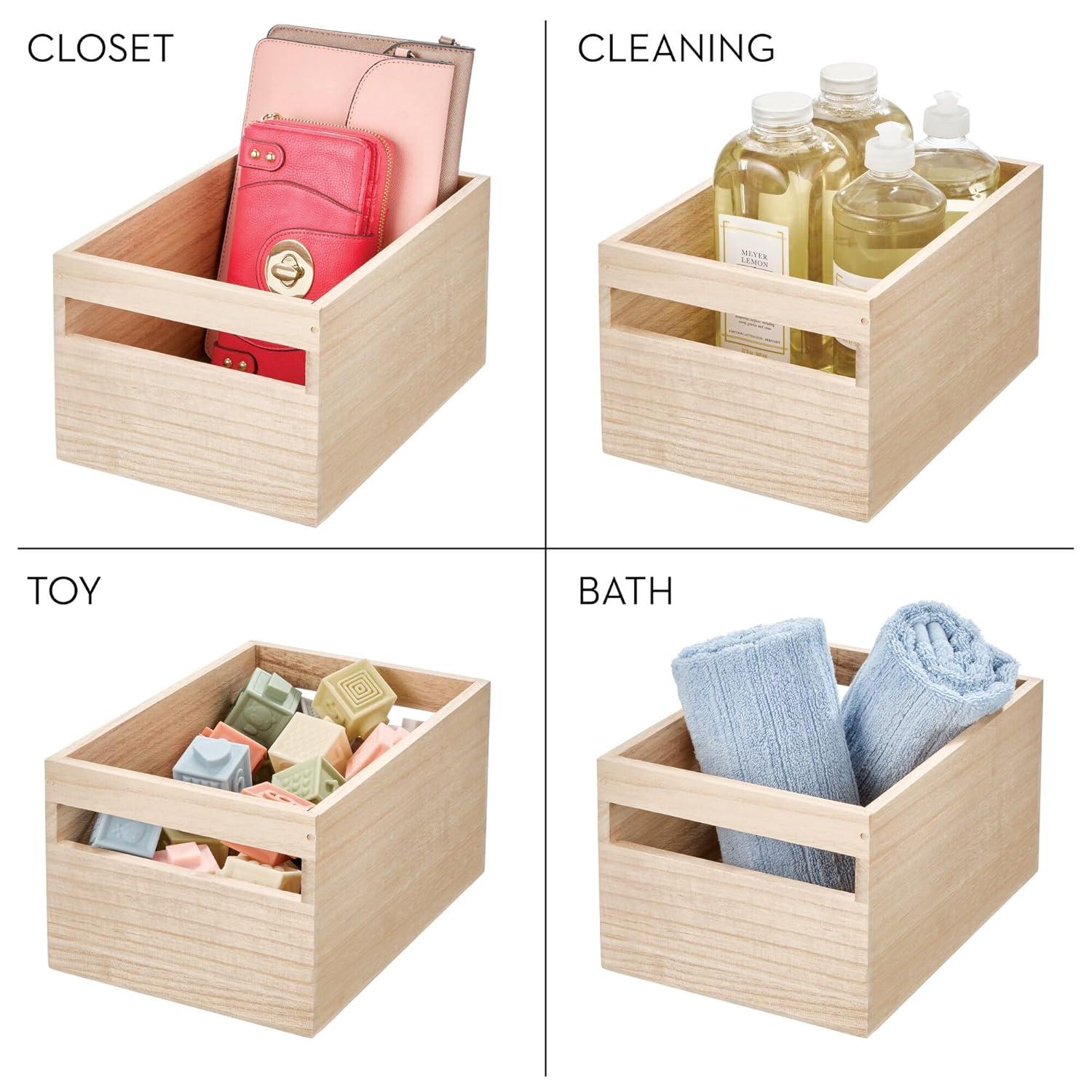 Paulownia Wood Eco 250 Oz. Food Storage Container With Handle