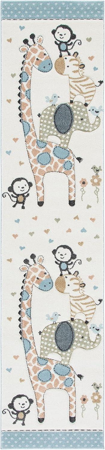 Carousel Kids  CRK120 Loomed Indoor Runner Rug - Ivory - 2'3"x12' - Safavieh