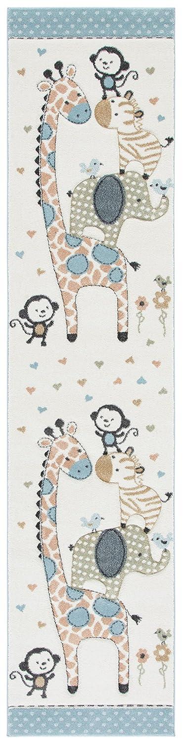 Carousel Kids  CRK120 Loomed Indoor Runner Rug - Ivory - 2'3"x12' - Safavieh