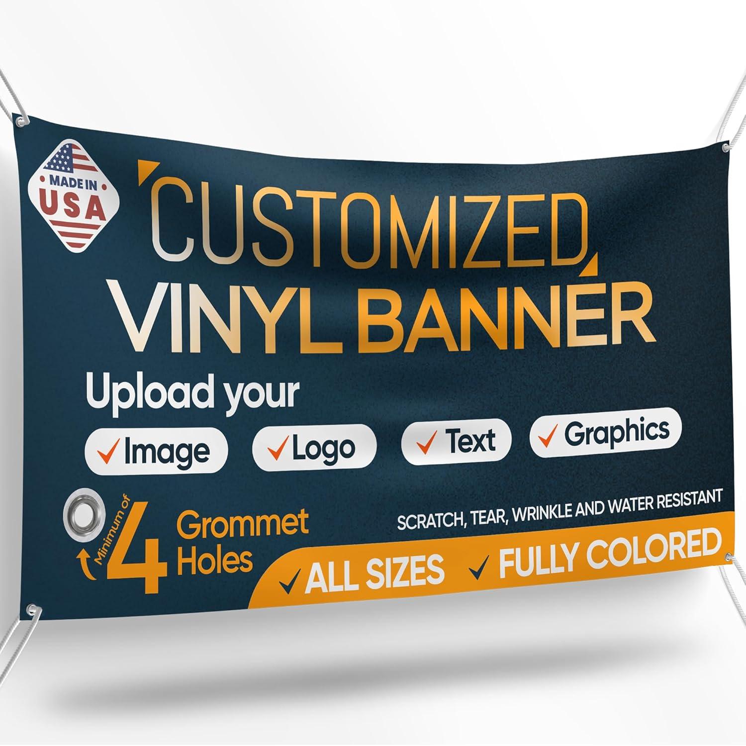Custom Banner & Signs – Personalized Vinyl Banner for Outdoor Events, Birthdays, Welcome Home, Business, Grand Openings & Celebrations – Durable, Customizable Banners for All Occasions