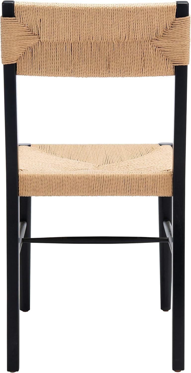 SAFAVIEH Couture Cody Coastal Rattan Solid Dining Chair, Natural (Set of 2)