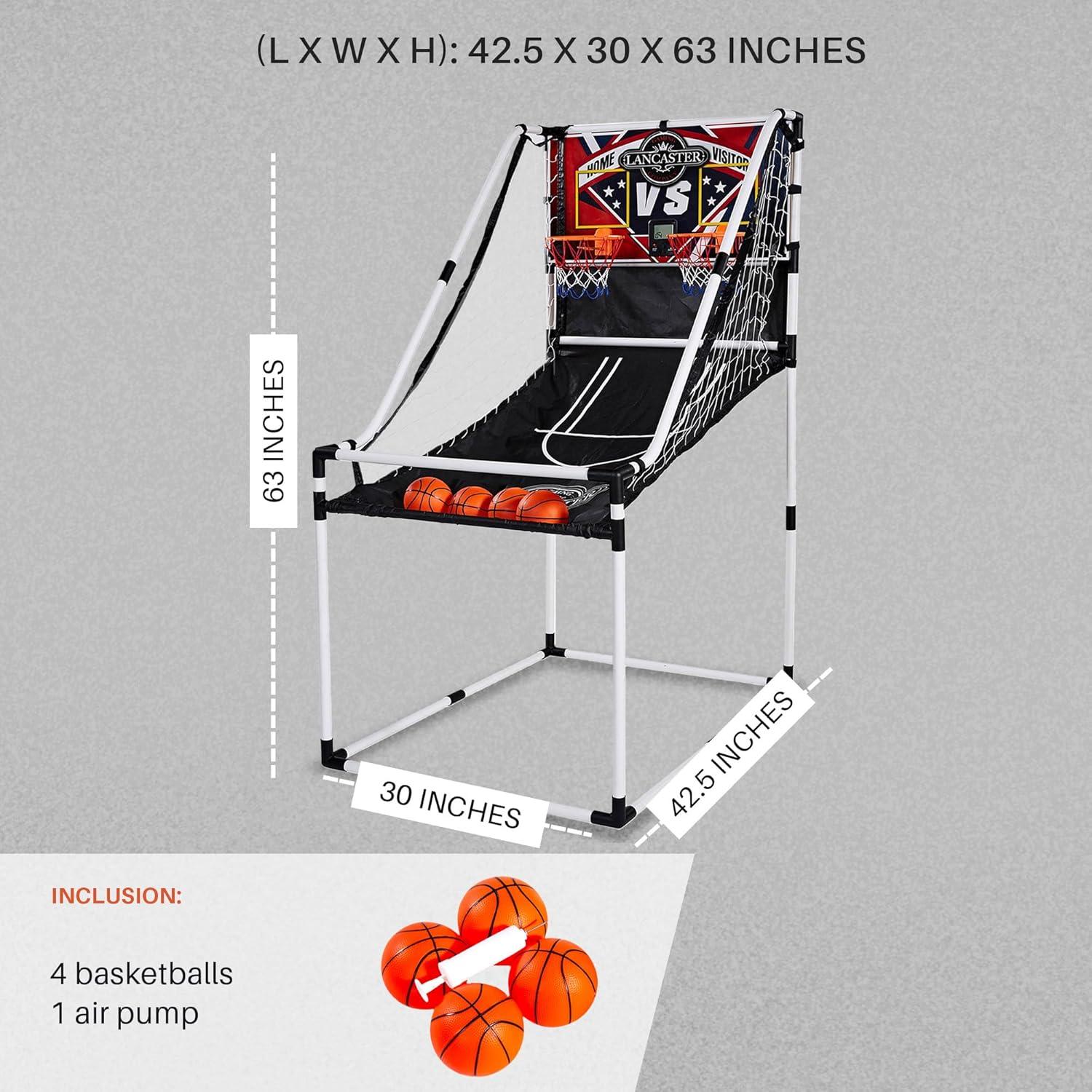 Lancaster Gaming 2 Player Basketball Arcade Game