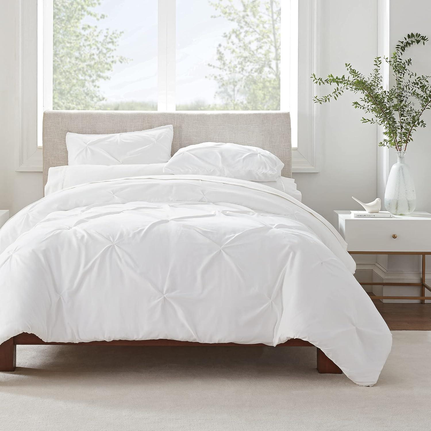 Serta Simply Clean Microfiber 3 Piece Duvet Cover Set