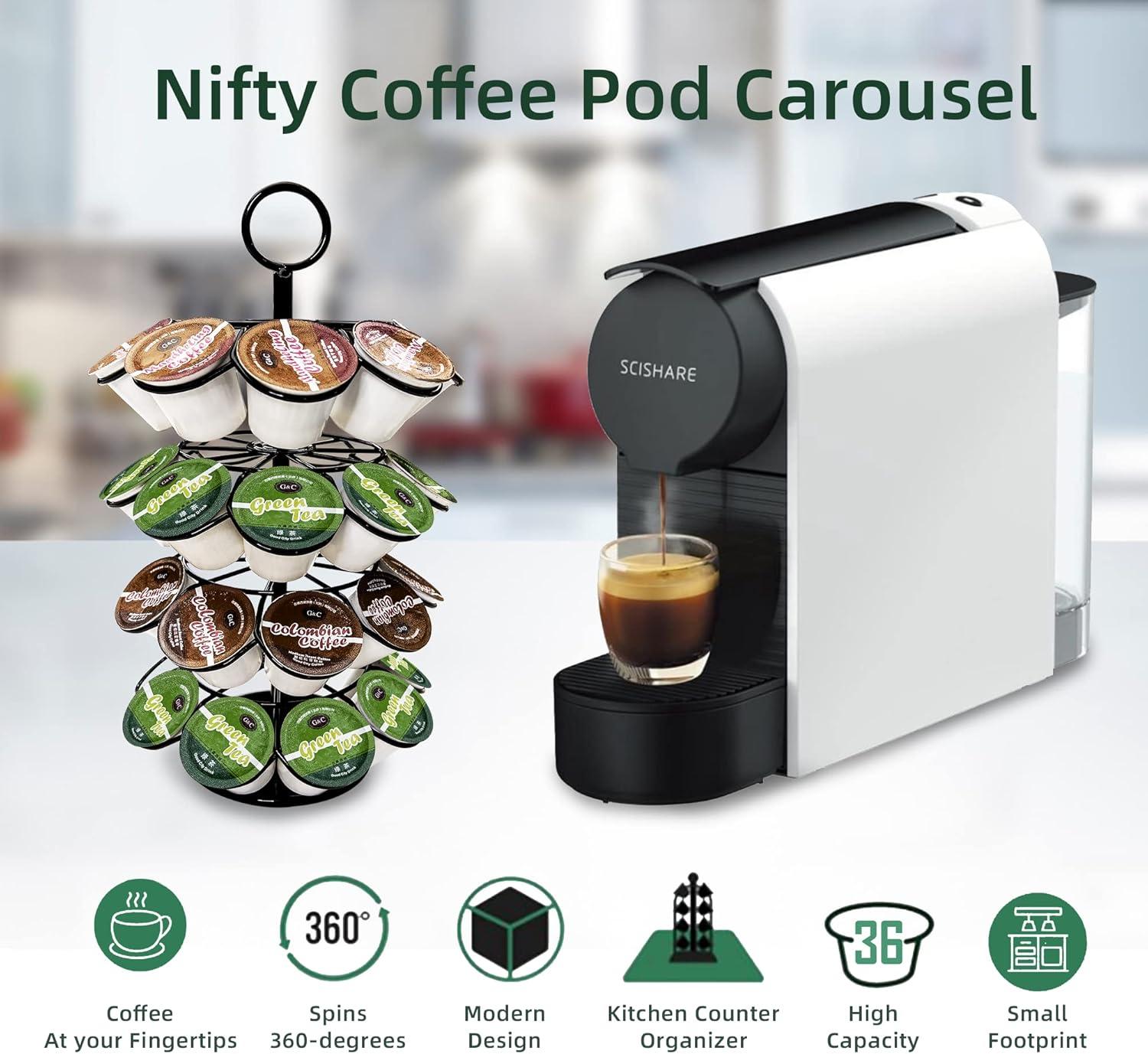 Anadea Carousel Holder and Organizer for 36 Pods - Spins 360 Degrees, Detachable