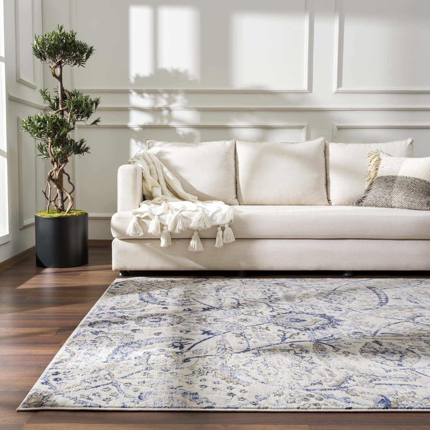 Hauteloom Rectangle Area Rug  Navy