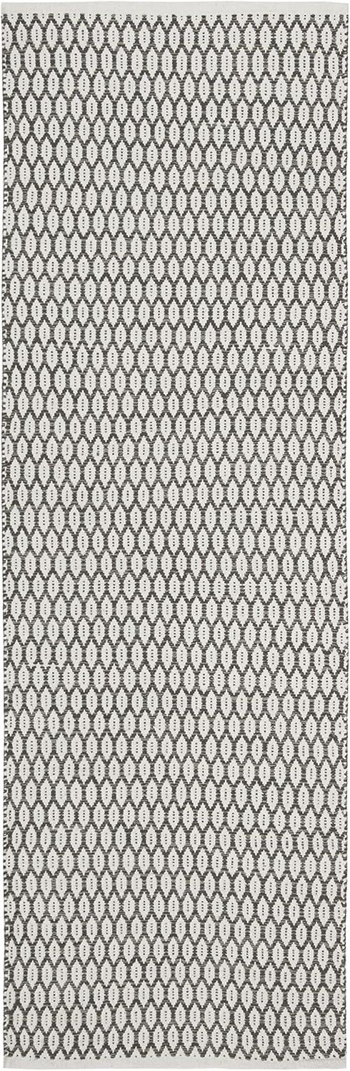Montauk MTK608 Hand Woven Indoor Runner Rug - Charcoal/Ivory - 2'3"x7' - Safavieh