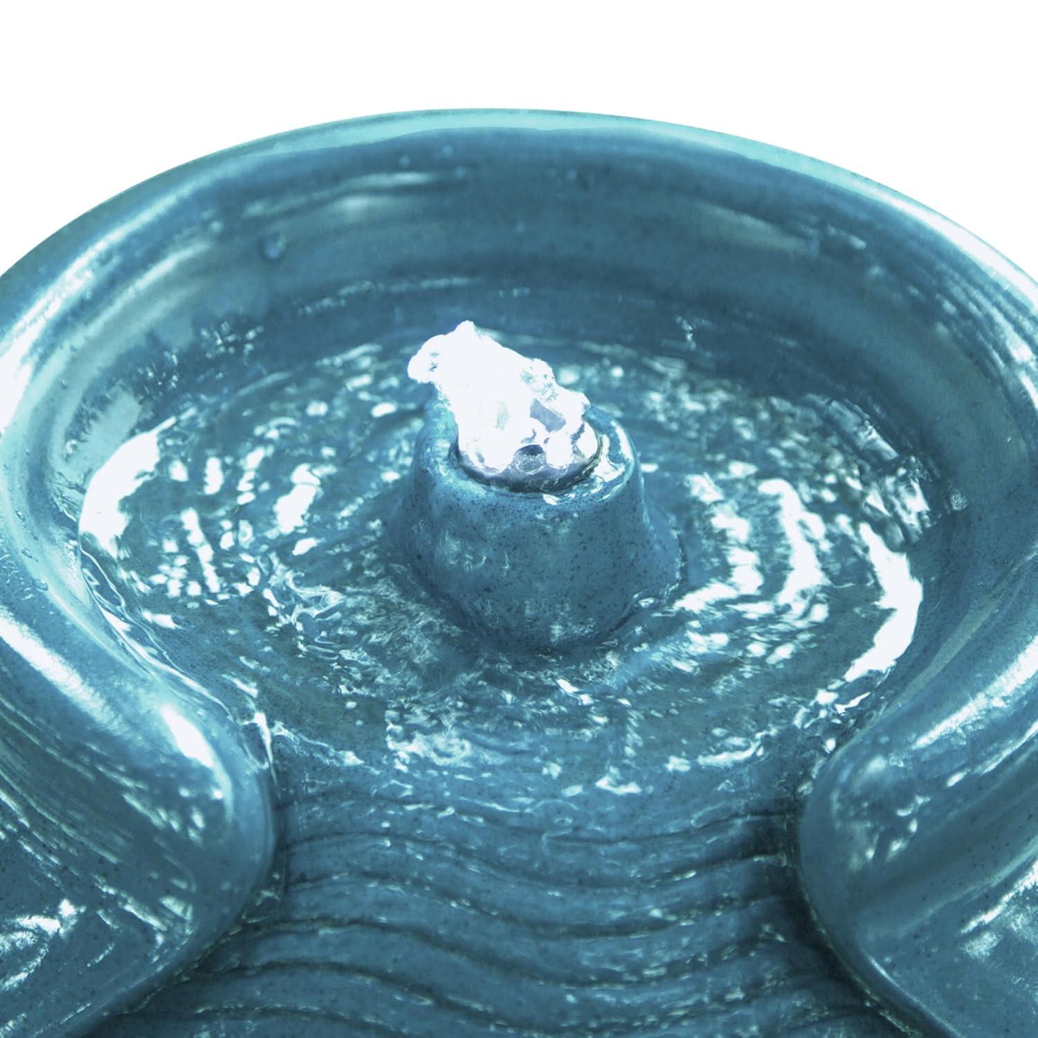 Teamson Home 16.93" Outdoor Glazed Pot Water Fountain