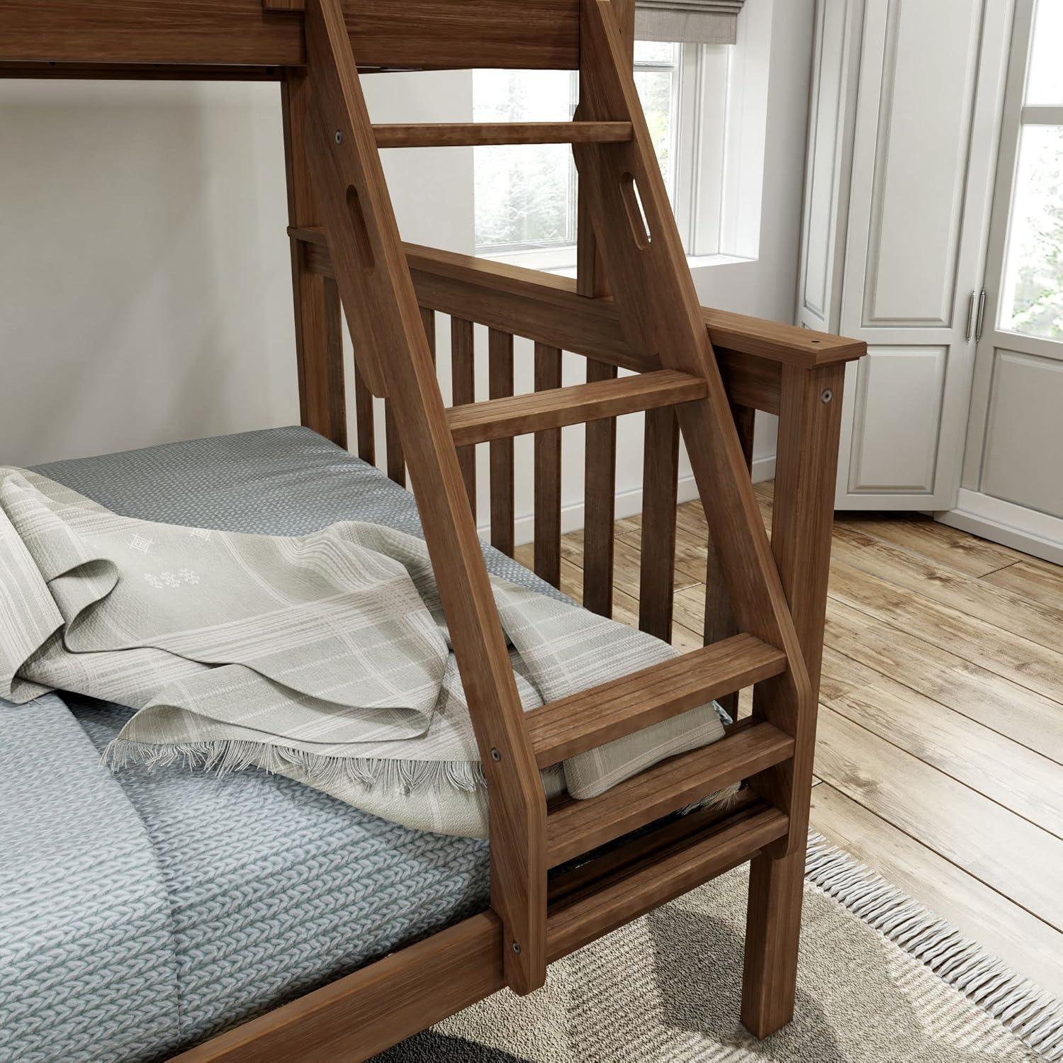 Plank+Beam Solid Wood Twin over Full Bunk Bed, No Box Spring Needed
